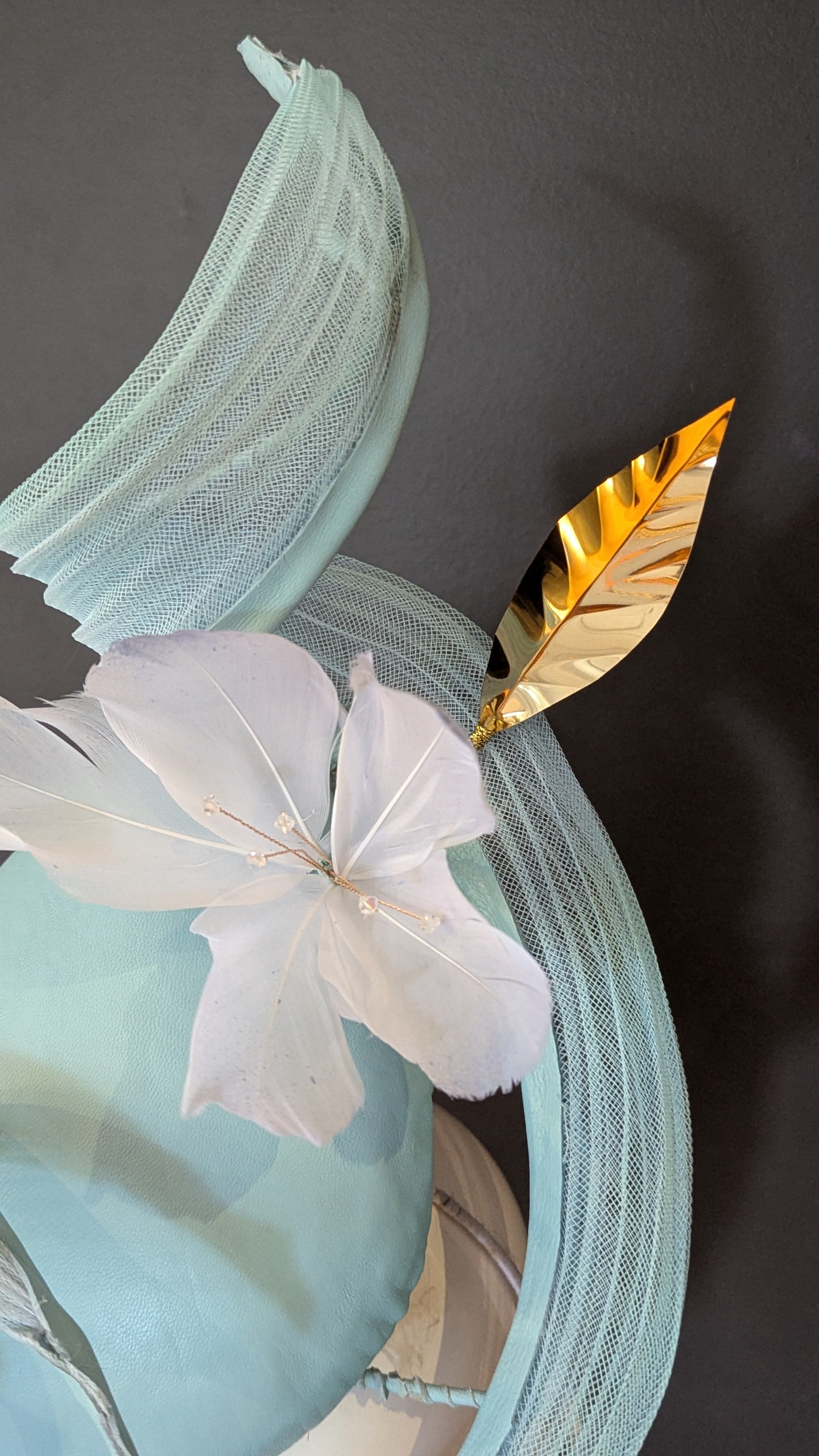 Watercolour Pale Blue Teardrop Percher