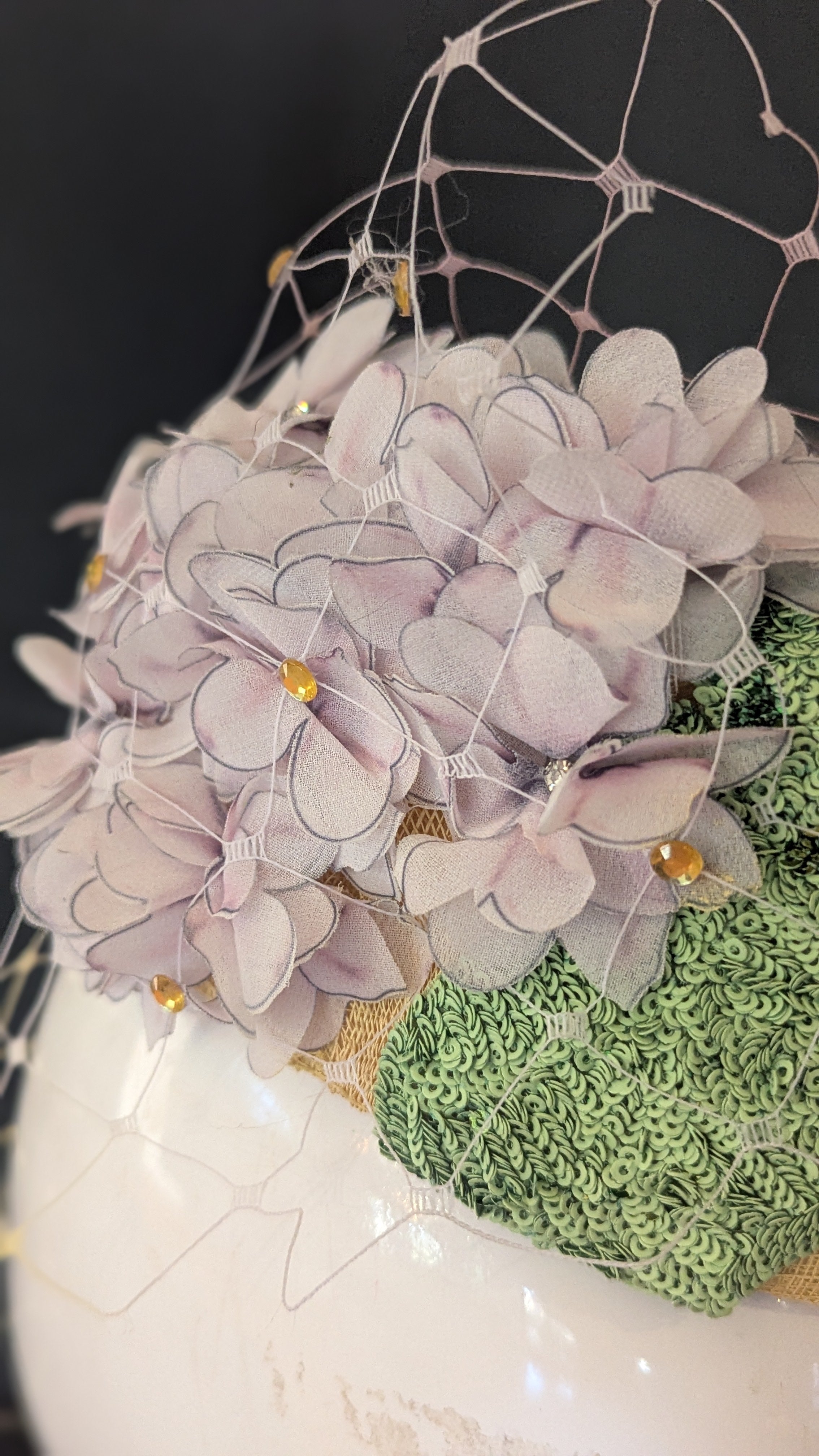 Hydrangea Heaven Sequinned Cocktail Pillbox