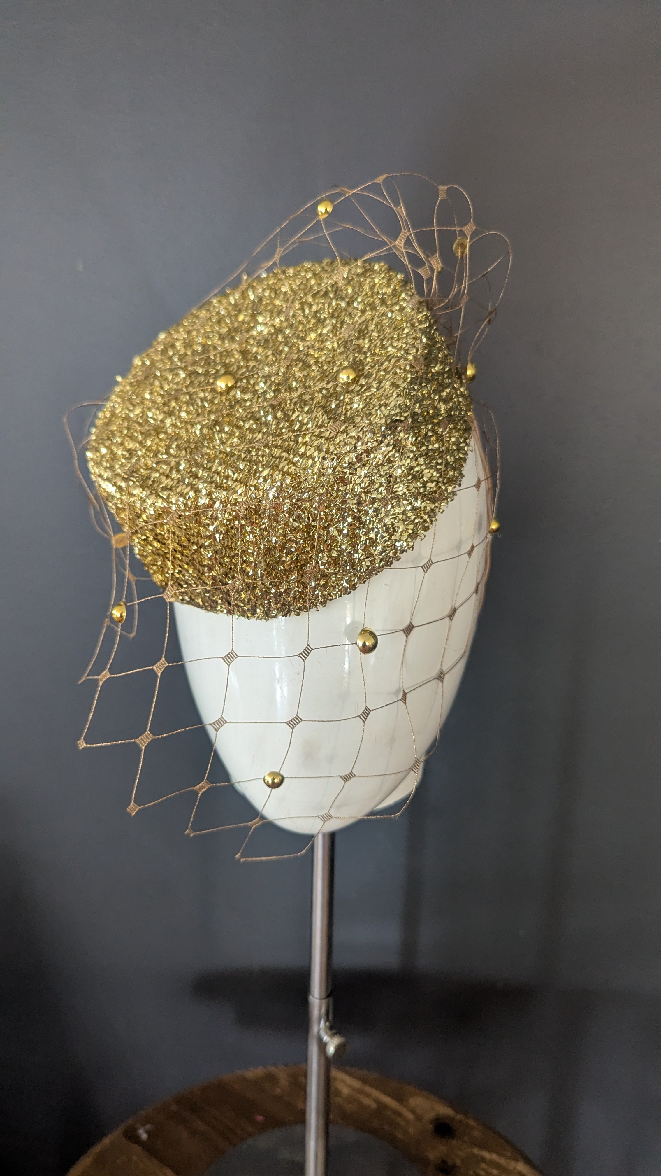 Gold Shimmer Cocktail Pillbox