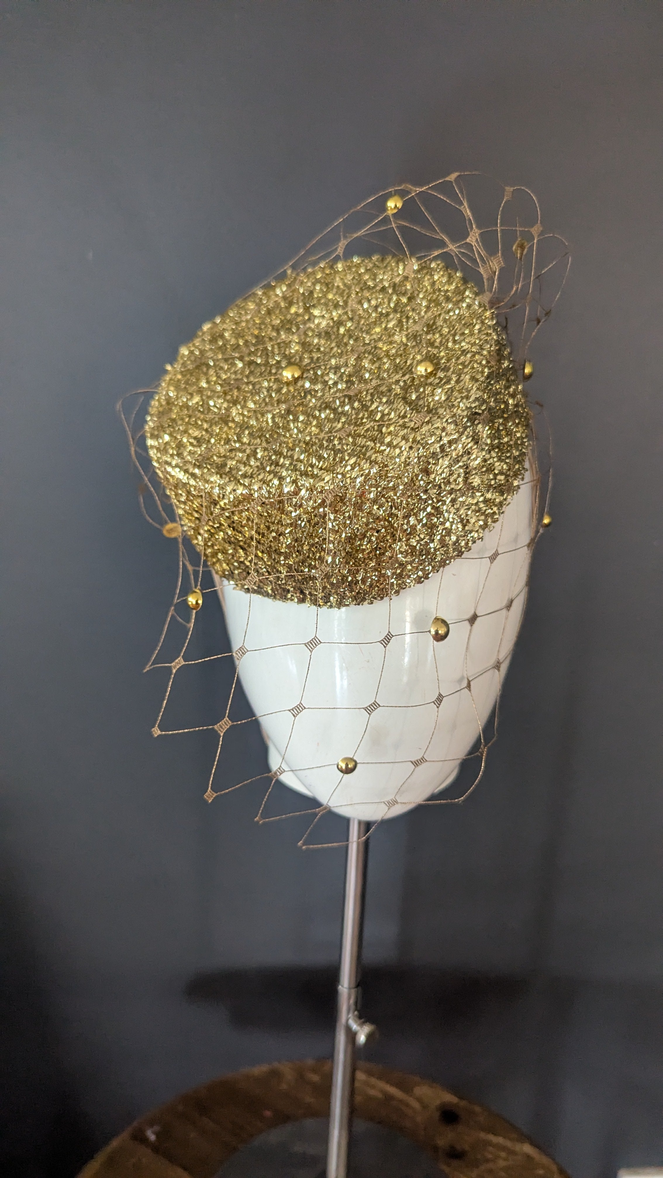 Gold Shimmer Cocktail Pillbox