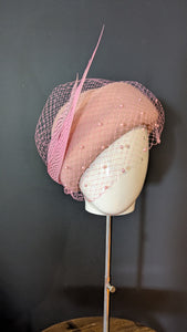 Audrey Pale Pink Vintage Pillbox