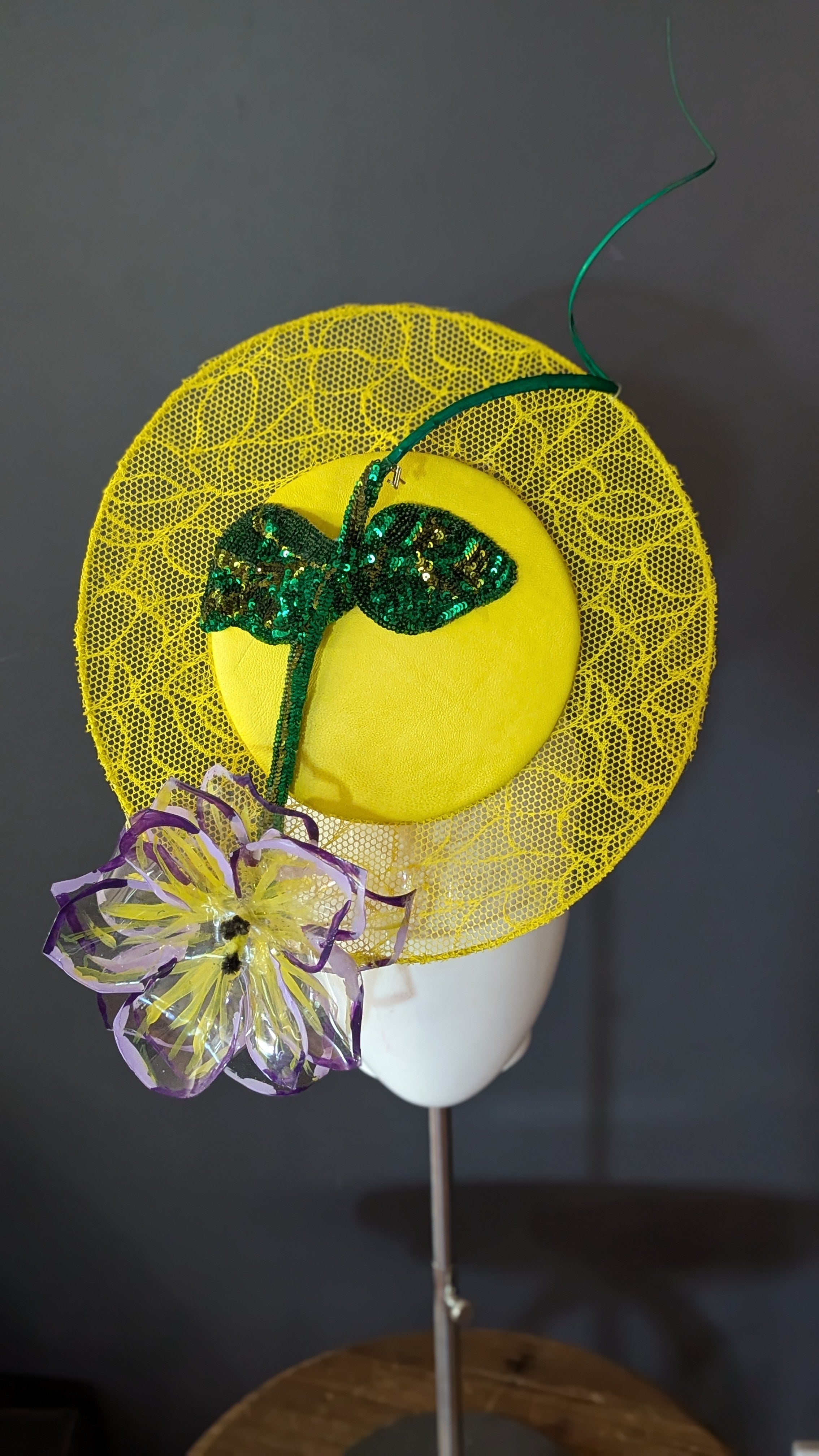 The Iris Bright Yellow & Lilac  Percher
