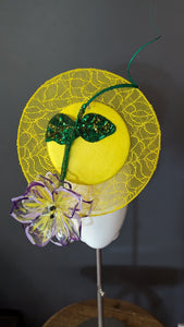The Iris Bright Yellow & Lilac  Percher