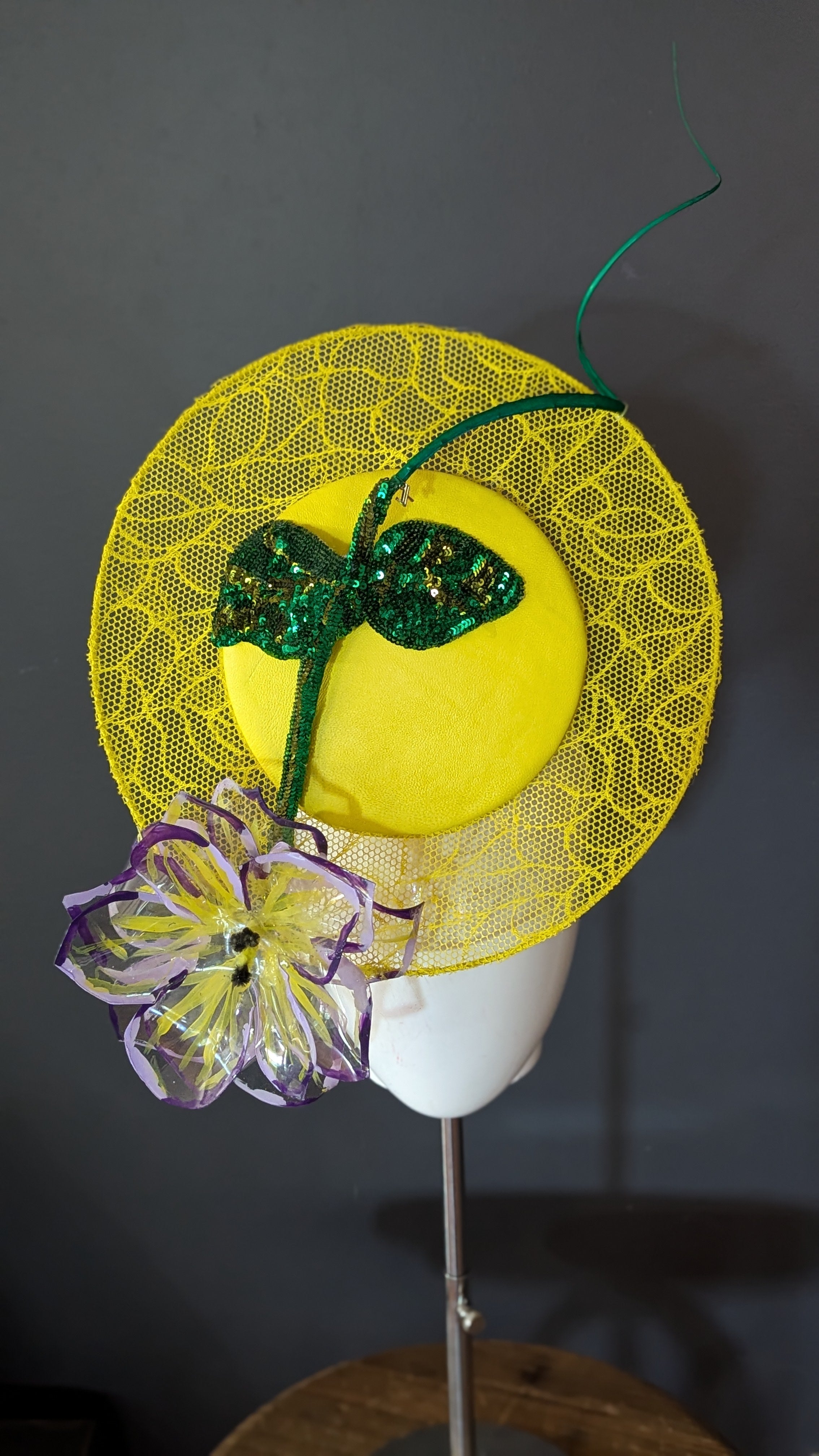 The Iris Bright Yellow & Lilac  Percher