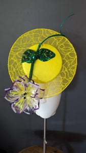 The Iris Bright Yellow & Lilac  Percher