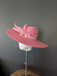 Pink Sachet wide brim fedora style