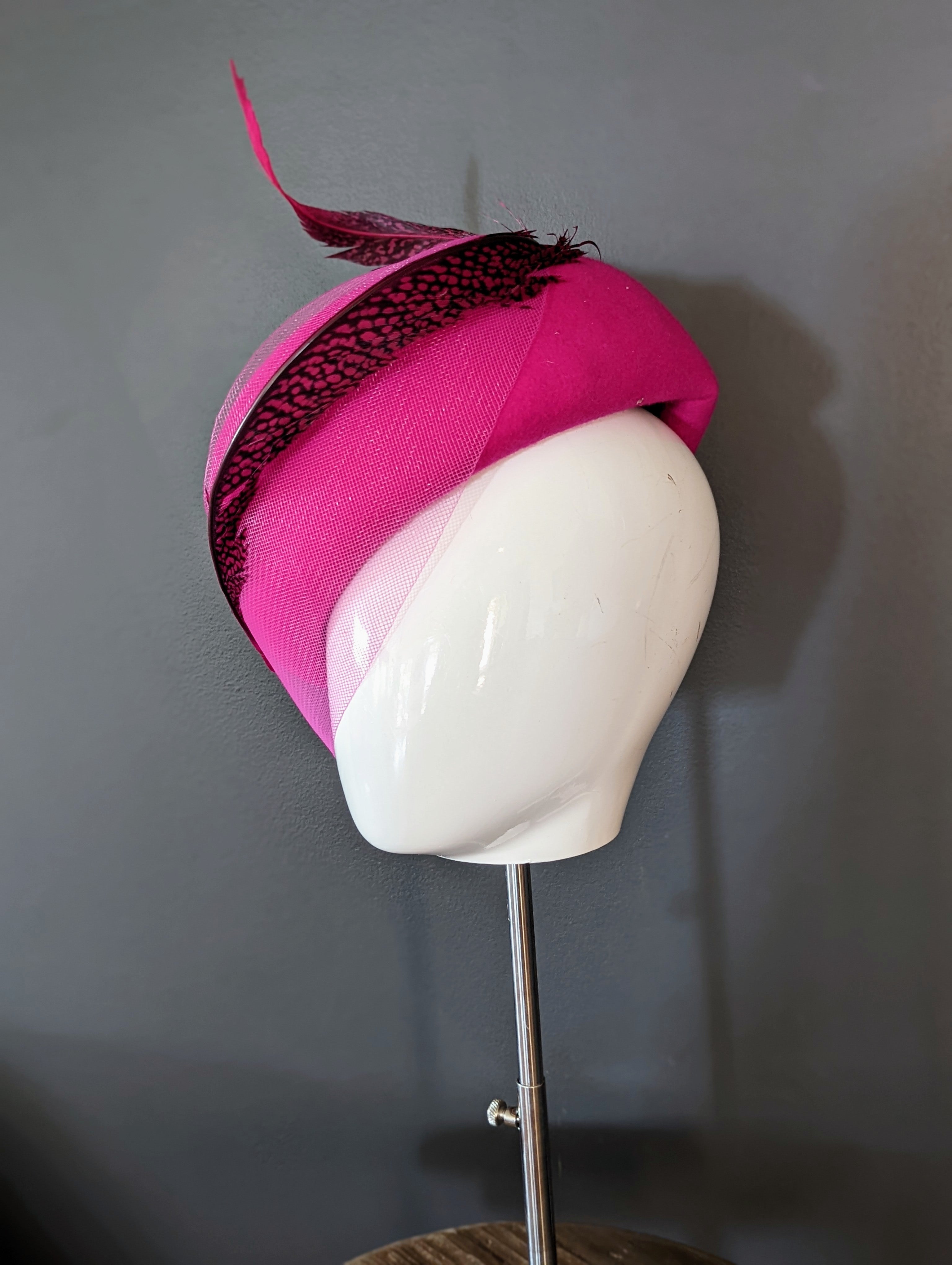 Hot Pink Vintage Style Felt