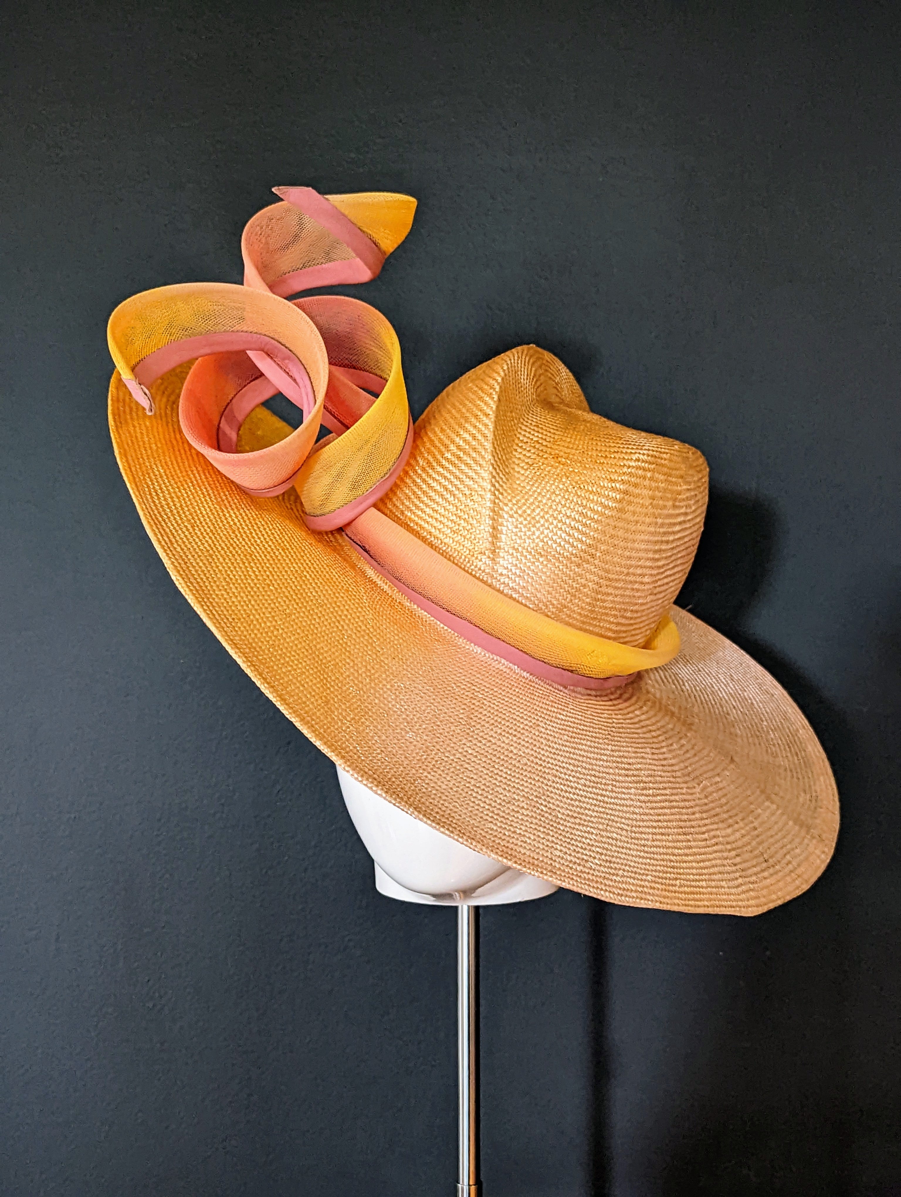 Sunset Ombre Straw Wide Brim