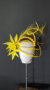 Yellow Sculpted Beaded Halo